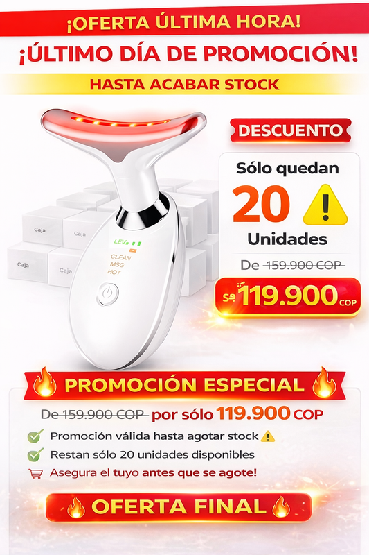 Masajeador Facial Reafirmante con Tecnología EMS – Efecto Spa en Casa